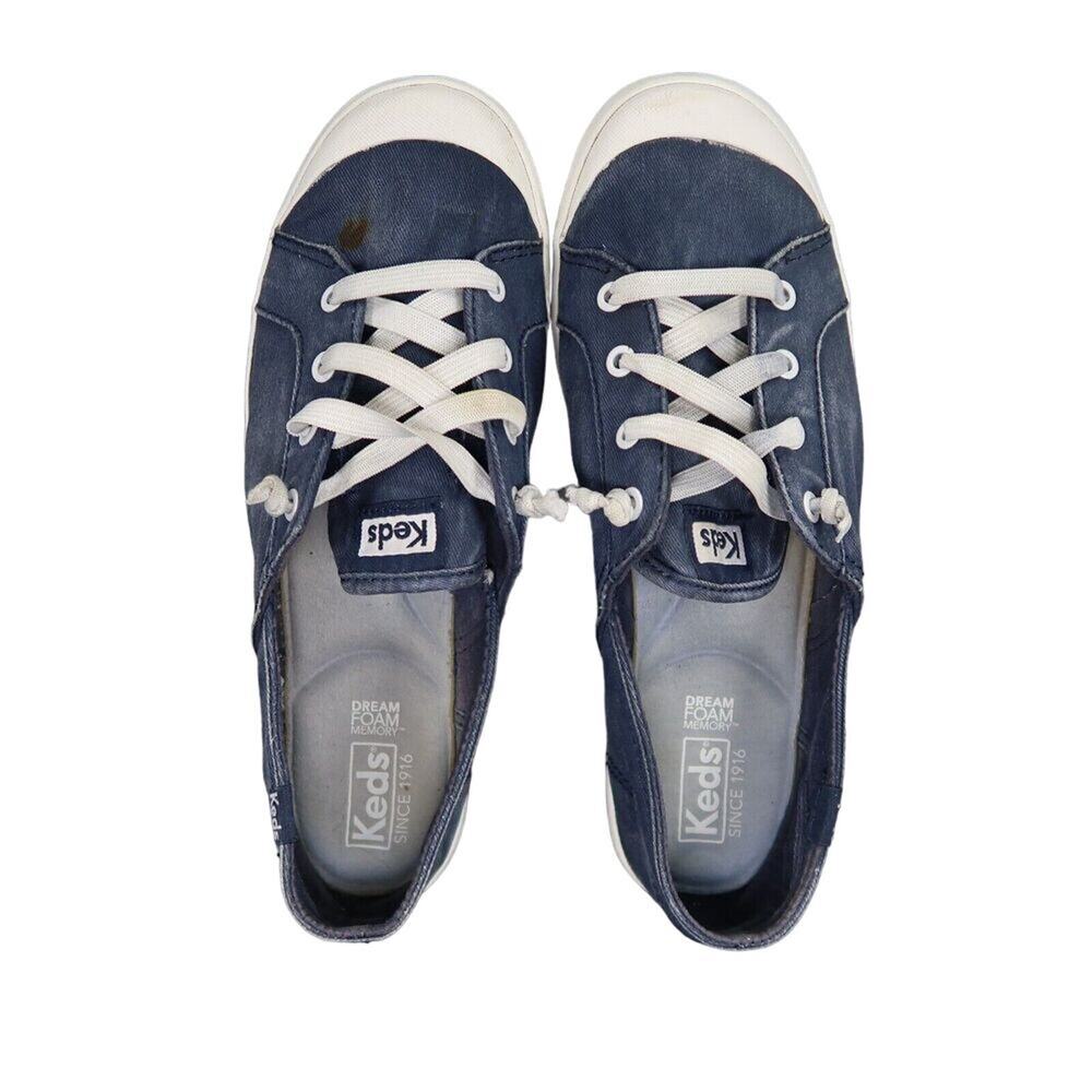 Keds Shoes Womens 8 Slip On Sneakers Casual Canvas Dream Foam Memory Active Blue - Picture 7 of 15